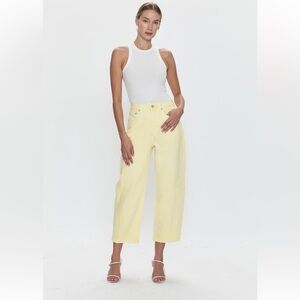 PISTOLA Los Angeles Eli High Rised Arched Leg Jean in Soft Buttercup barrel